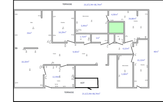 Appartement à vendre  3 chambres 160 m², 699000 €